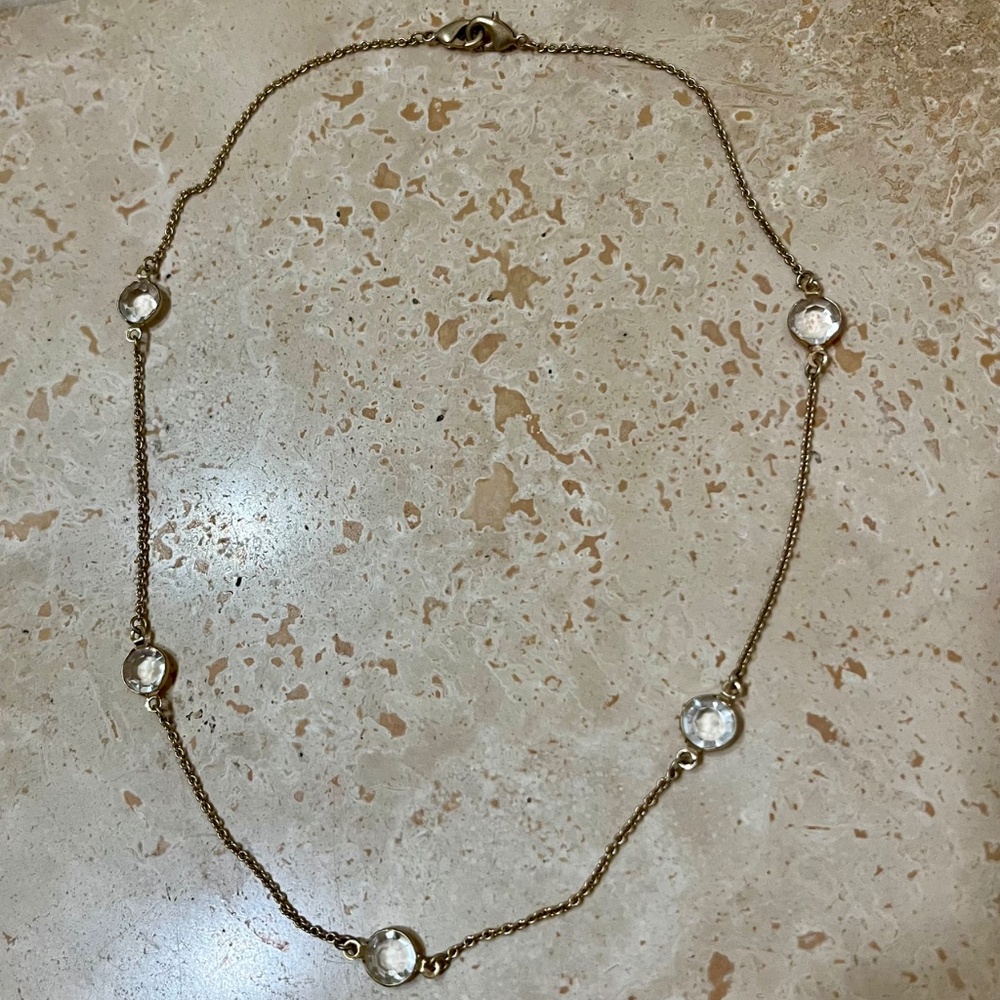 Lia Sophia Three Strand Multi Way Necklace Gold Tone - Picture 6 of 7